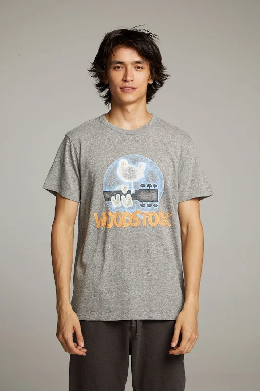 Woodstock Bird On Guitar Crew Neck Tee