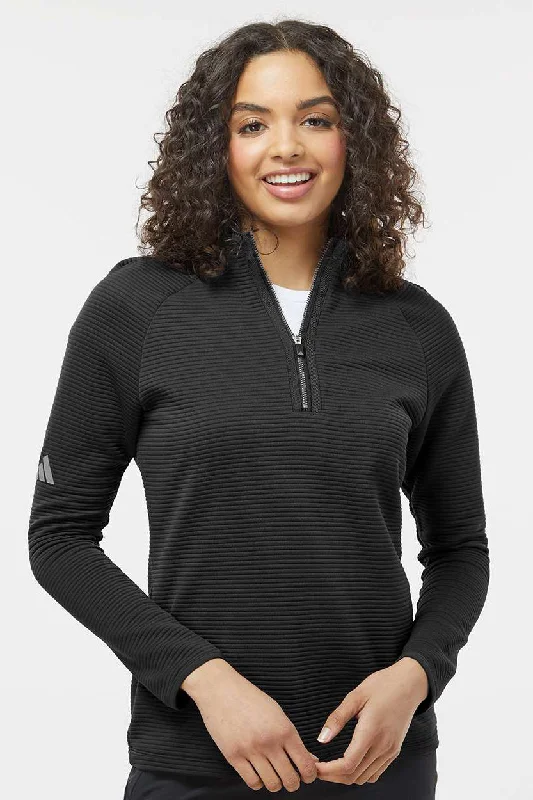 Adidas Womens Spacer 1/4 Zip Sweatshirt - Black