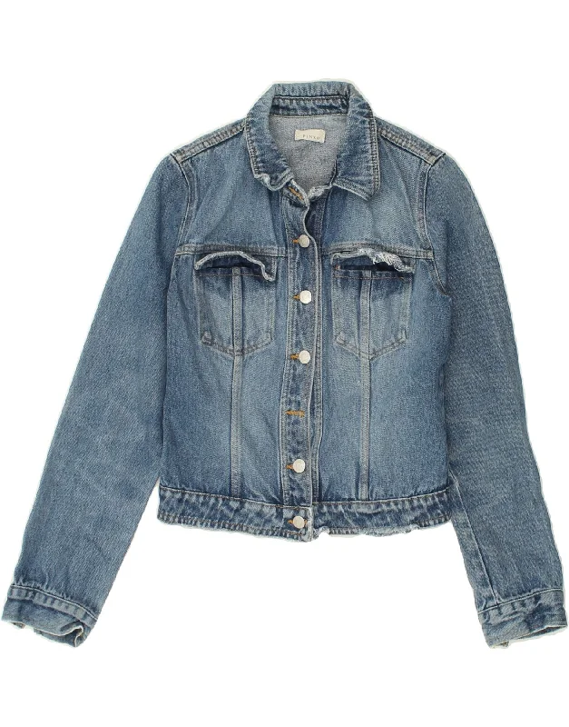 PINKO Womens Denim Jacket UK 8 Small  Blue