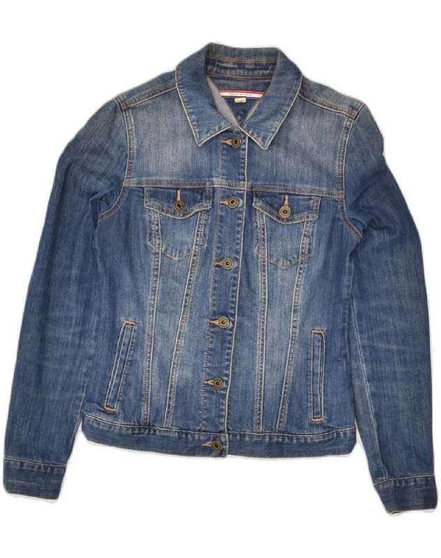 TOMMY HILFIGER Womens Denim Jacket UK 6 XS Blue Cotton