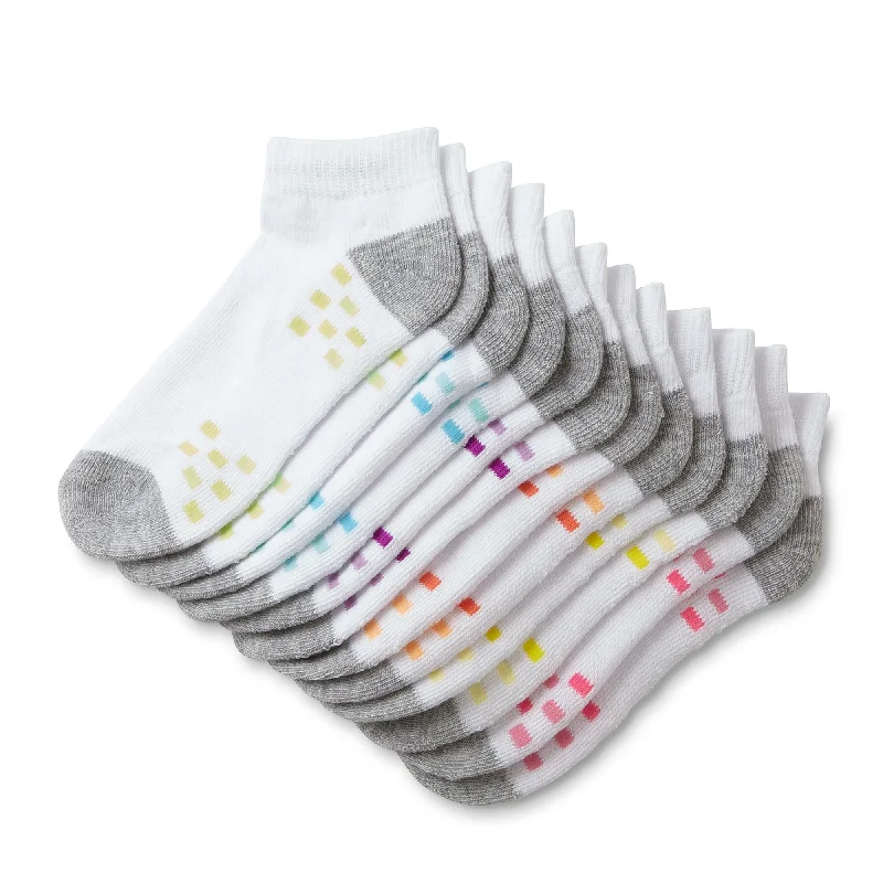 Fruit Of the Loom Girls 6-Pack Low Cut Socks