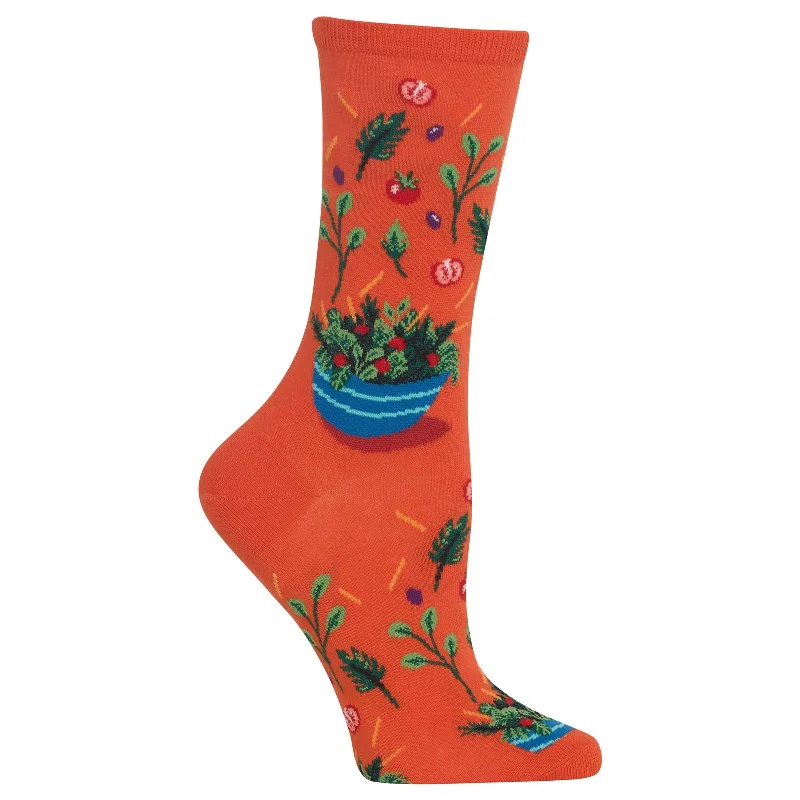 Hot Sox Womens Flying Salad Crew Socks