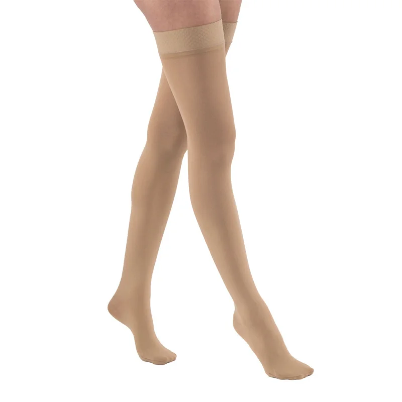 JOBST Relief 15-20 mmHg Compression Stockings, Thigh High Silicone Band, Closed Toe