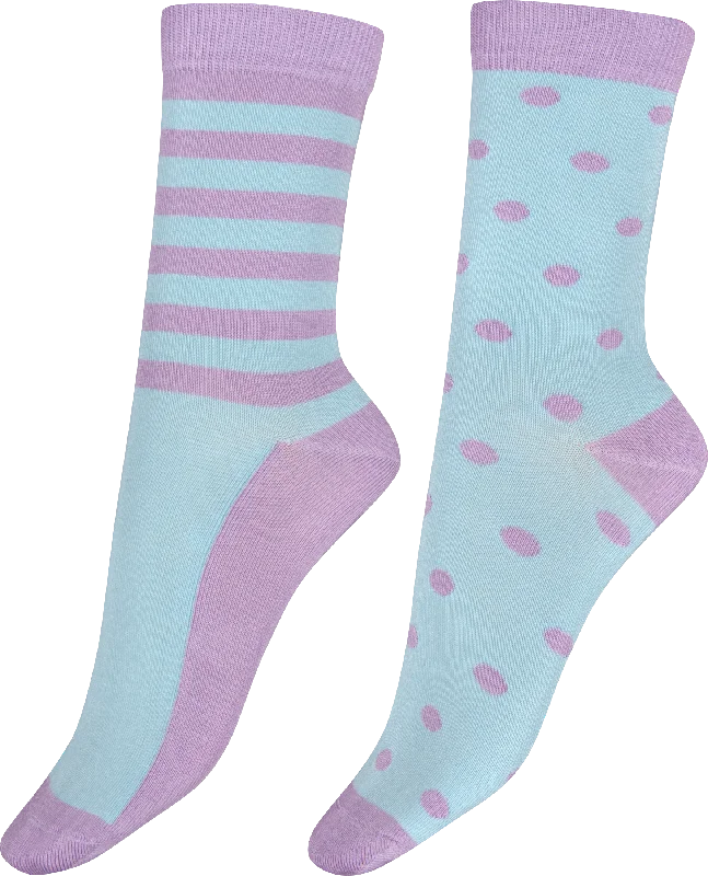 Pretty Polly Stripe Spot Bamboo Knit Socks - 2 Pair Pack